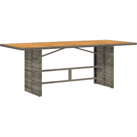 Maison Exclusive - Gartentisch mit Akazienholz-Platte Grau 190x80