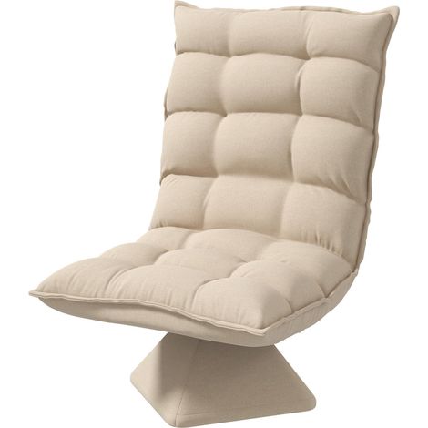 Silla de suelo Sofá de suelo ajustable Silla de meditación giratoria Silla de relajación acolchada Sofá perezoso Beige (1/5)
