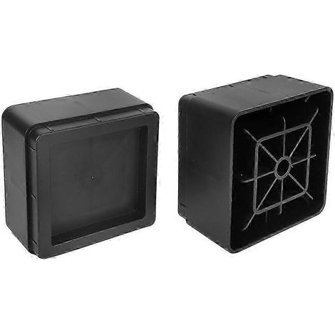 Lot de 4 coussins rehausseurs rectangulaires pour canapé, en plastique PP noir mat, 5 cm (2 pouces) (1/5)