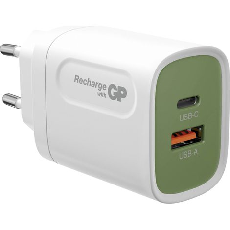 Chargeur USB GP GPWC20WPWHUSB174 2 x 1x USB-A, 1x USB-C® W182152 (1/5)