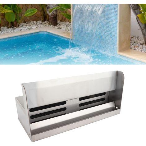 Vanne cascade semi-finie en acier inoxydable 304 pour piscine, idéale pour la décoration de terrasses extérieures, piscines, bassins et spas, 300 mm. (1/5)