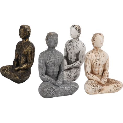 Figurines de Yoga Miniatures en Résine Artisanales pour Décoration de Bureau (1/5)