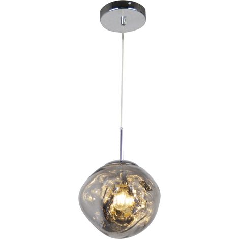 Lampada a sospensione Polux Parma vetro cromato Ø28 E27 (1/5)