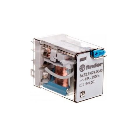 RELAIS FINDER 24Vdc 2Vts Taster Test 12A/250Vac 56329024.0040