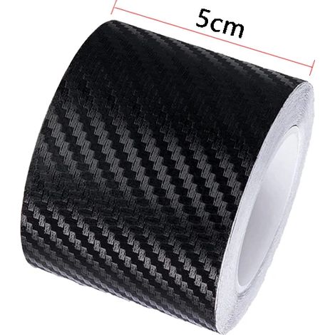 (3 m,5 cm) Autocollants de protection de seuil de porte/pare-chocs en fibre de carbone nano 3D à faire soi-même,film de protection imperméable,1/3/5/7/10 m (1/3)