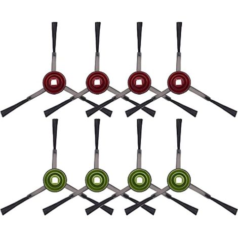 Lot de 8 brosses latérales compatibles avec Ecovacs Deebot OZMO 920, 950, T8 AIVI, T9+, N8 Pro Plus, X1, T10 Omni, T10 Plus, N10 Plus, T20 Omni, Yeedi Vac, Vac max, Vac Station, Vac 2 Pro, (1/5)