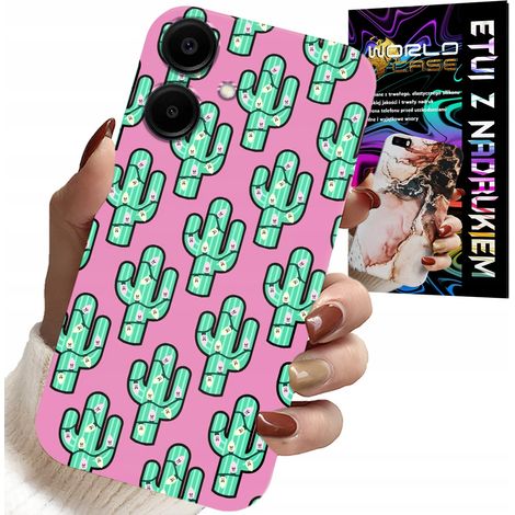 Custodia per Samsung Galaxy A06 5G - cactus, cactus su sfondo rosa + lamina (1/5)