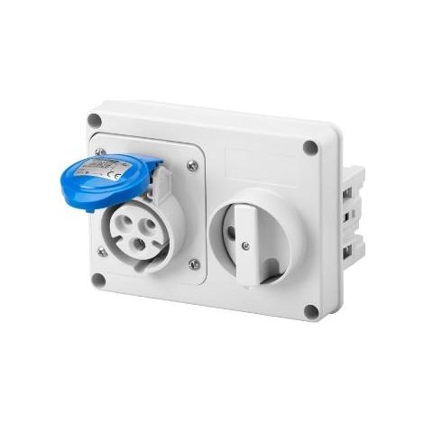 SOC.PR.VE.H.S.F.2P+T 32A 230V 6H SBF GEWISS GW66115