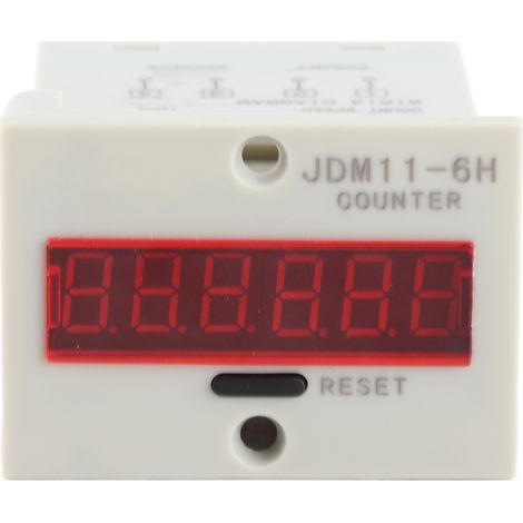 Compteur numérique LED 6 chiffres JDM11-6H sans tension, relais compteur électronique AC/DC 12V (1/5)