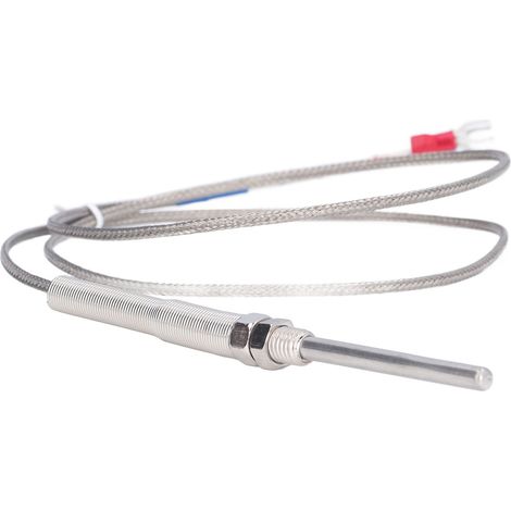 Capteur de température à thermocouple BERM type K, sonde de 50 mm, câble de 1 mètre, plage de température : 0–400 °C (1/5)