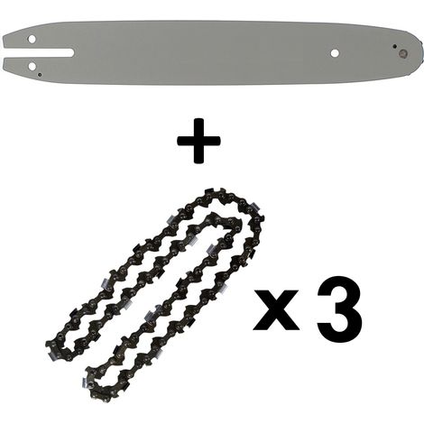 Guía de 12 pulgadas (30 cm) con 3 cadenas de 44 eslabones para multifunción 4 en 1 y herramienta en pértiga