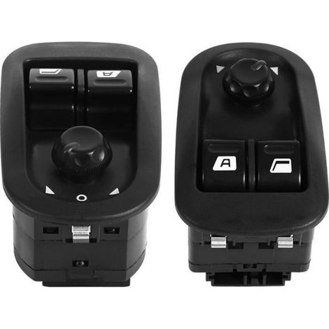 6554.wa, Interrupteur électrique de lève - vitre noir 3,15 x 2,1 x 2,2 pouces pour voiture (1/4)