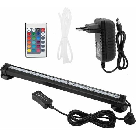 LED-Aquariumlicht, Fischlampenröhre, wasserdicht, Aquarium, Farbe, tauchfähiges Aquariumlicht (31 cm, EU-Stecker) (1/4)