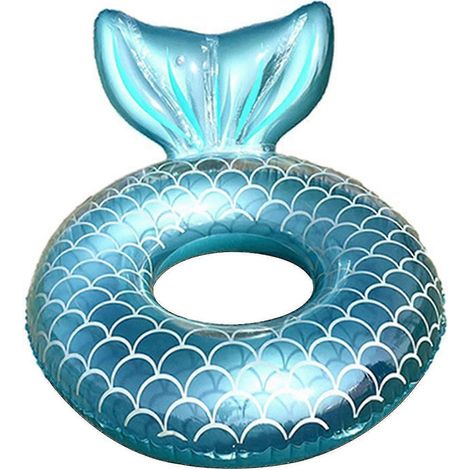 Bouée gonflable avec dossier, en forme de queue de poisson, pour la plage. (1/5)