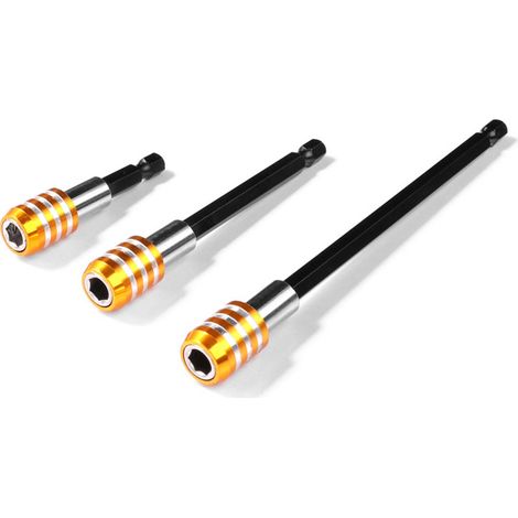 Ensemble de 3 rallonges pour forets, porte-foret à dégagement rapide, adaptateur magnétique à queue hexagonale 1/4 pouce (1/5)