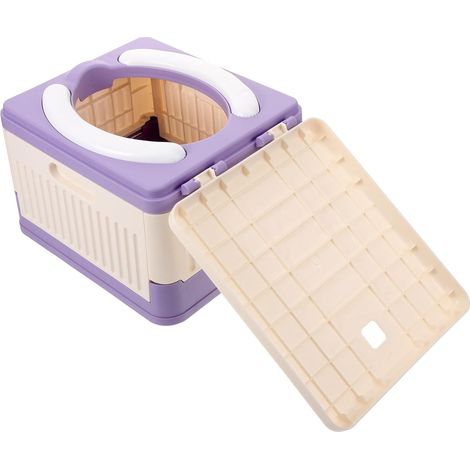 Tragbare faltbare Toiletten, tragbarer Töpfchenhocker, faltbarer Mülleimerhocker, Outdoor-Autos, Outdoor-Toilette für Autoreisen, Einzel-Toilettenbecken, Toilettensitz (1/5)
