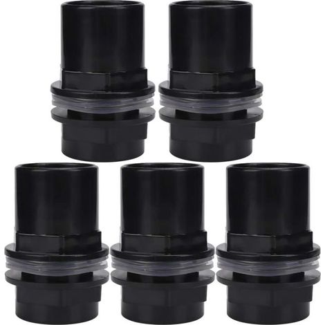 5 Pièces / Ensemble Connecteur de Tuyau D'eau D'aquarium Joint PVC Tube Droit Connecteur Réservoirs de Poissons Accessoires pour Aquarium Réservoir de Poissons(40mm) (1/5)