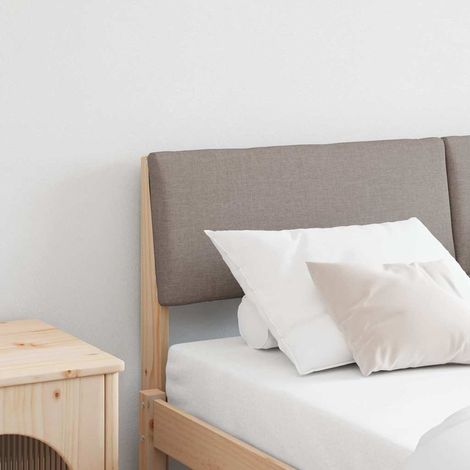 Gepolstertes Kopfteil Taupe 140 cm Massives Kiefernholz