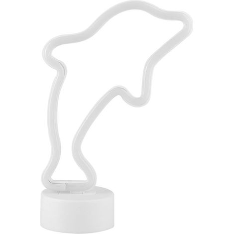 Lumière néon LED en forme de dauphin, petite lampe de nuit étanche pour la décoration de la pièce (1/5)