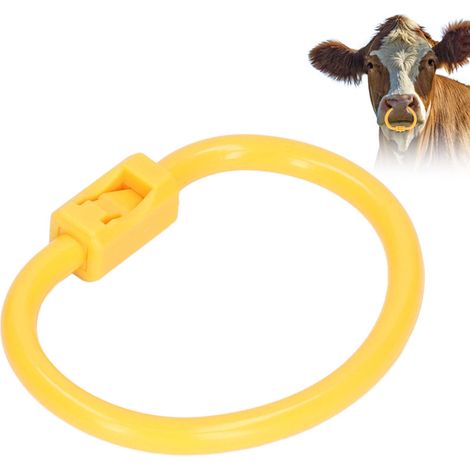 Set di 4 anelli nasali per bovini – nylon – attrezzatura agricola – trazione – anti-lesioni – taglia M