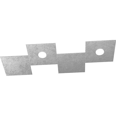 Applique Moderna 4 Moduli Eccentric Metallo Foglia Argento 2 Luci Gx53 (1/5)