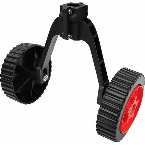 Roue de support amovible pour débroussailleuse — PVC noir rouge, roue auxiliaire pour débroussailleuses portatives et à dos (1/5)