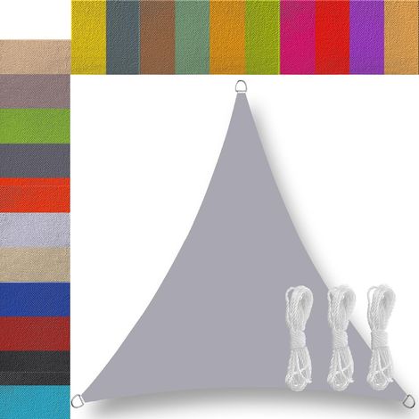 voiles d'ombrage pour Patio Respirante Résistant intempéries Voile d'ombrage Serre pour Balcon Patio terrasse Jardin extérieur Triangulaire Triangle Gris 2x2x2m (1/5)