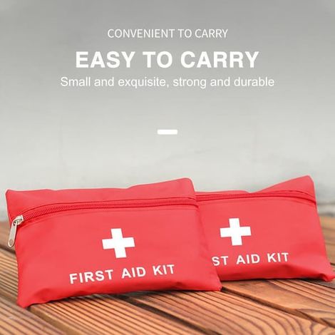 Mini sac à médicaments portable, trousse de premiers secours vide pour la maison, le bureau, la voiture ou l'extérieur (1/3)