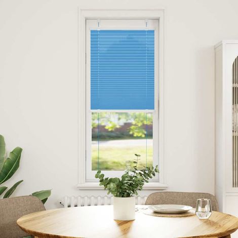 Store plissé bleu 50x150 cm largeur du tissu 49,4 cm polyester