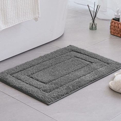 Tapis Salle de Bain 40x60 cm, Tapis Absorbant Salle de Bain Gris Foncé (1/5)
