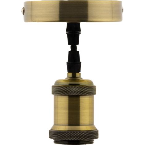 Kit de suspension luminaire métal avec cordon textile Cuivre - Zenitech