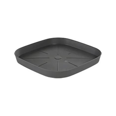 SOTTOVASO QUADRO 38 CM GRIGIO FUMO PLASTECNIC