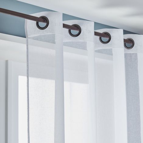 Weißer transparenter Vorhang Linette, B. 145 x H. 240 cm LINDER