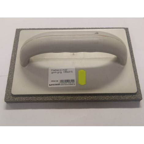 FRATTAZZO IN GOMMAPIUMA 135x215MM - MANICO IN PLASTICA RESISTENTE COLORE GRIGIO