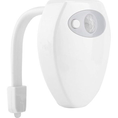 Luce per WC, luce notturna a LED ricaricabile tramite USB, luce a LED per WC con sensore di movimento, rilevatore di luce, luce a LED per WC con sensore per WC e bagno