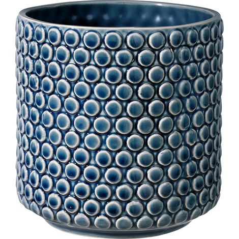Pot de Fleur Dot - Pots de Fleurs décoratifs Couleur pour intérieur Style rétro créatif M (15,5 cm ø), Couleur pétrole, Céramique (1/5)