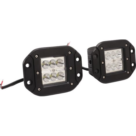 Une paire de phares de conduite tout-terrain à LED DC 12-24V, étanches IP67, projecteurs haute luminosité de 4W, adaptés aux modèles Polaris Sportsman. (1/5)