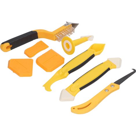 Kit de 8 outils pour joint silicone, grattoir et lisseur pour carrelage salle de bain et cuisine (1/5)