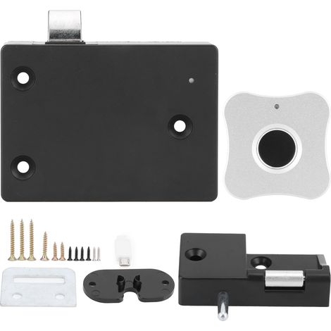 Armoire tiroir serrure électrique argentée aluminium alliage forme fleur empreinte digitale pour meuble domestique petite serrure intelligente