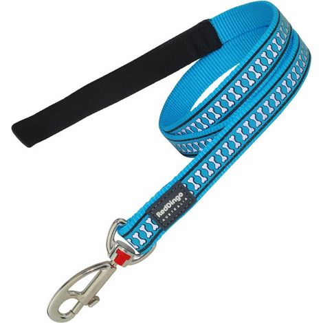Correa para perro red dingo reflectante turquesa (2 x 120 cm)