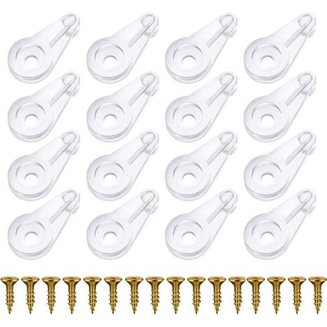 80 Pcs pince verre,Clips de Retenue,pince avec or Vis,Clips de Accessoires transparent,pour 4mm épaisseur Cadre Meubles en Verre Clips (1/5)