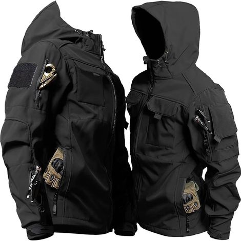 Vestes Tactiques pour Hommes, Style Militaire, extérieur, imperméable, Capuche, Coupe-Vent, vêtements de Travail, Soft Shell (1/5)