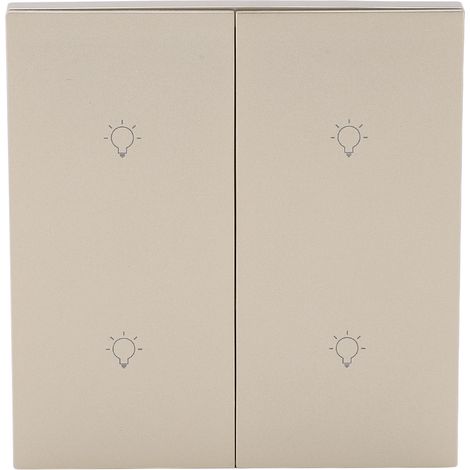 Interrupteur mural intelligent Tuya APP ZigBee/sans fil mobile, commande vocale, minuterie (Or) (1/5)
