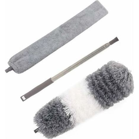 Il kit per la pulizia ad alta portata TAISHENGDA include un panno in microfibra pieghevole, una spazzola per la pulizia rimovibile e un manico di prolunga in acciaio inossidabile da 76 a 254 cm per i (1/5)
