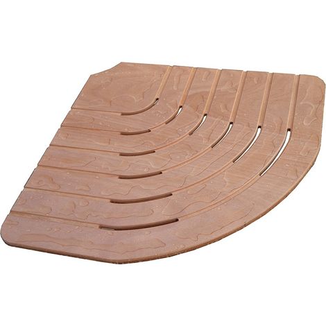 Pedana doccia angolare lato 74 cm in legno per piatto doccia angolare lato 90