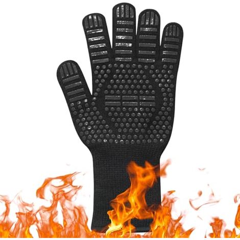 Guanti da forno resistenti al calore 800°C - Guanti da forno antiscivolo in silicone  per cottura al forno, barbecue, panetteria (1)