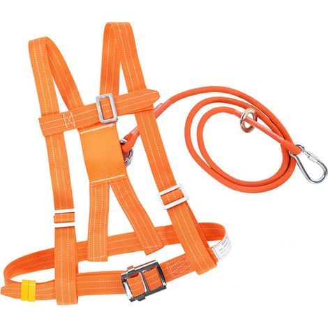 Harnais d'escalade réglable extérieur 6 tailles, ceinture de sécurité, corde de sauvetage, travail en hauteur, petite boucle, 1,6 m (1/5)
