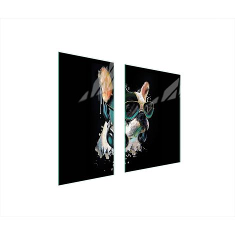 PLAQUE DE PROTECTION EN VERRE 75x52 CHIEN (1/5)