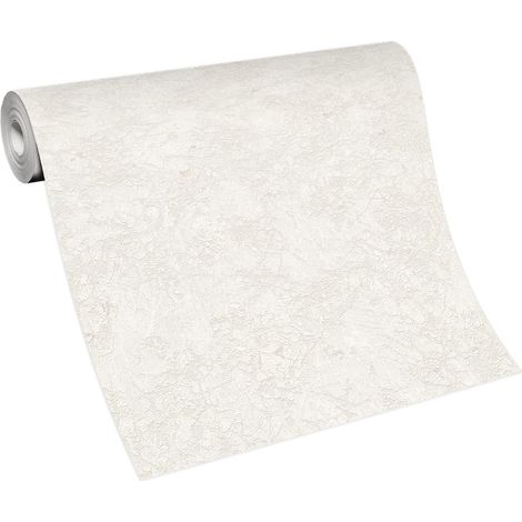 BRICOFLOR Papier Peint imitation pierre et brique blanc  Tapisserie intissée pour chambre, salon & plus  Papier Peint fausse pierre blanche (1/4)