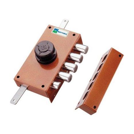 SERRATURA LEGNO APPLICARE 30437 MOTTURA  C.POMPA M2 + SCR + POMOLO E.MM 30 DX